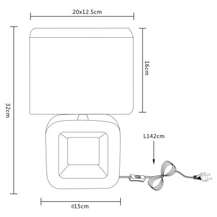 Globo - Stolna lampa 1xE14/40W/230V