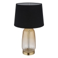 Globo - Stolna lampa 1xE27/40W/230V crna/smeđa