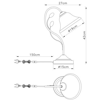 Globo - Stolna lampa 1xE27/60W/230V