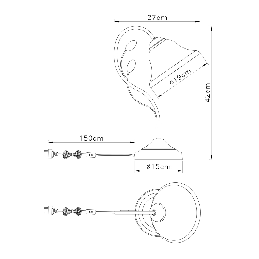 Globo - Stolna lampa 1xE27/60W/230V