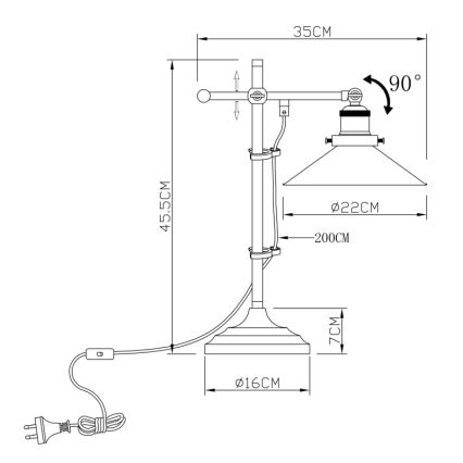 Globo - Stolna lampa 1xE27/60W/230V