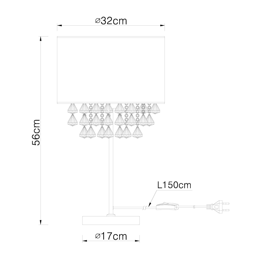 Globo - Stolna lampa 1xE27/60W/230V