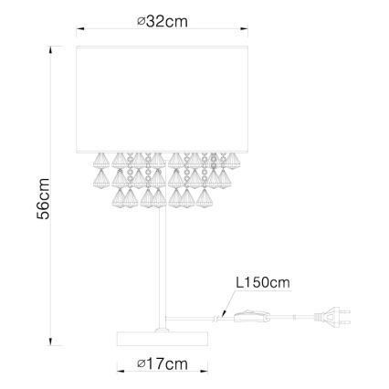 Globo - Stolna lampa 1xE27/60W/230V