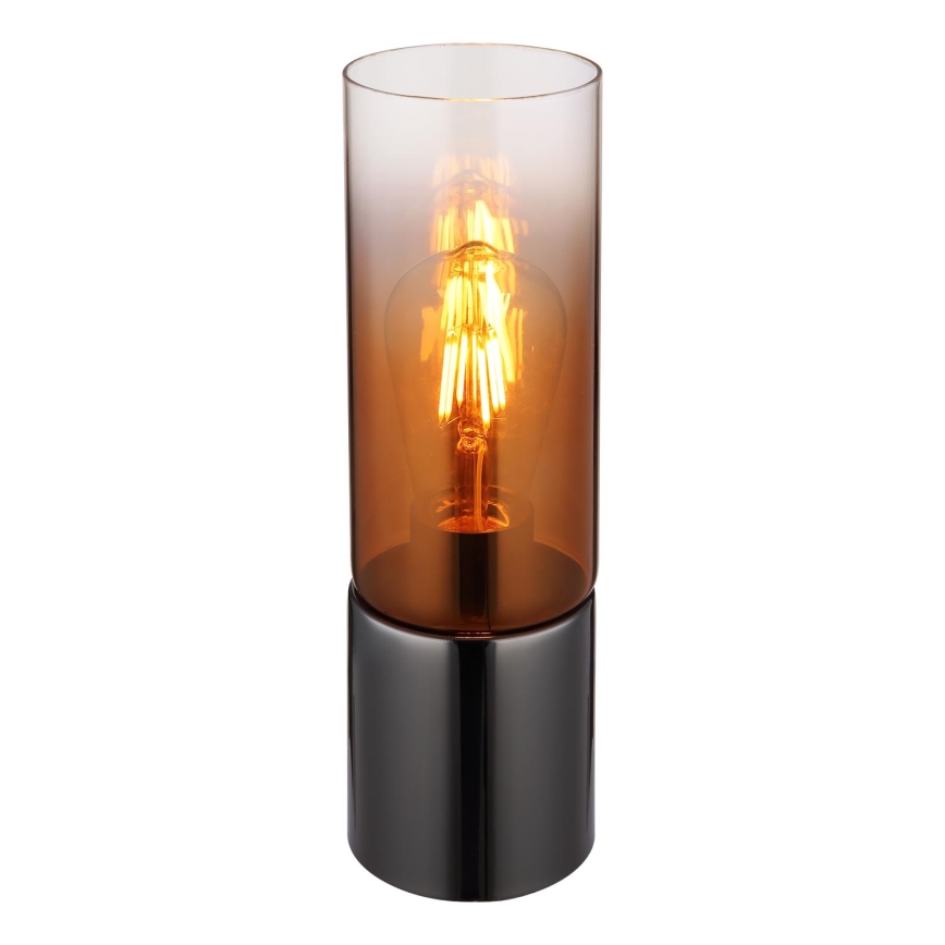 Globo - Stolna lampa na dodir 1xE27/25W/230V pr. 9 cm crna/bakrena