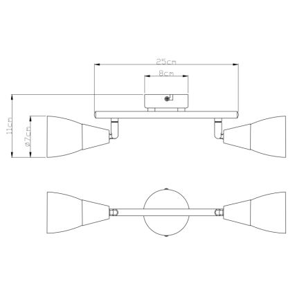 Globo - Stropna svjetiljka 2xE14/40W/230V