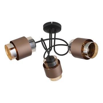 Globo - Stropna svjetiljka 3xE27/40W/230V crna/brončana