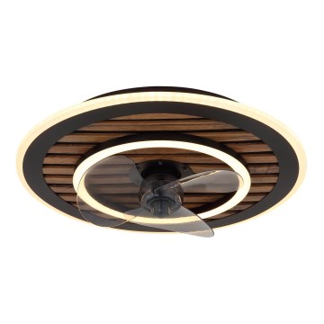 Globo - Stropni LED ventilator s mogućnošću prigušivanja LED/36W/230V 2700-6000K crna + daljinski upravljač