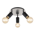 Globo - Ugradbena svjetiljka 3xE27/60W/230V crno drvo