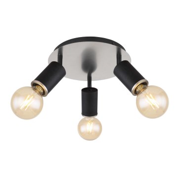 Globo - Ugradbena svjetiljka 3xE27/60W/230V crno drvo