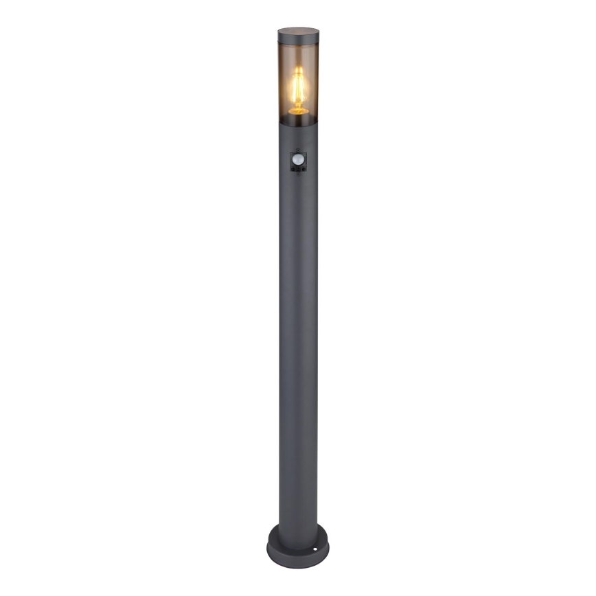 Globo - Vanjska lampa sa senzorom 1xE27/15W/230V IP44 110 cm crna