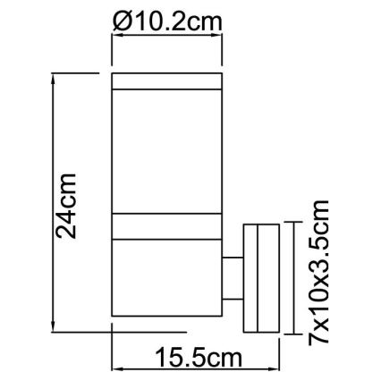 Globo - Vanjska zidna svjetiljka 1xE27/60W/230V IP44