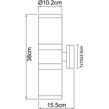 Globo - Vanjska zidna svjetiljka 2xE27/60W/230V IP44