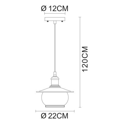 Globo - Viseća svjetiljka 1xE27/60W/230V