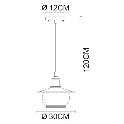 Globo - Viseća svjetiljka 1xE27/60W/230V