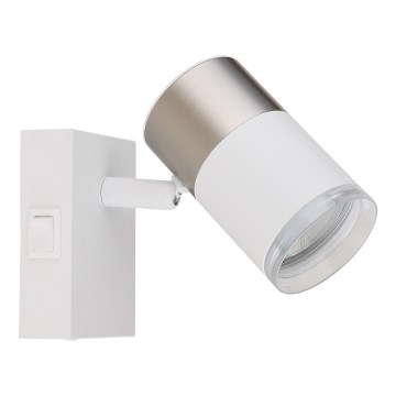Globo - Zidna reflektorska svjetiljka 1xGU10/25W/230V bijela/mat krom