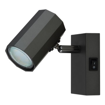 Globo - Zidna reflektorska svjetiljka 1xGU10/25W/230V crna