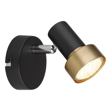Globo - Zidna reflektorska svjetiljka 1xGU10/25W/230V crna/zlatna