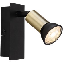 Globo - Zidna reflektorska svjetiljka 1xGU10/35W/230V crna/mesing