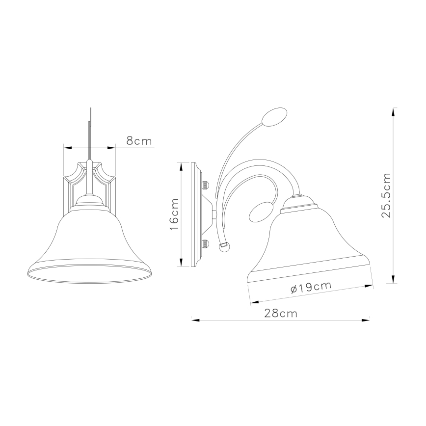 Globo - Zidna svjetiljka 1xE27/60W/230V