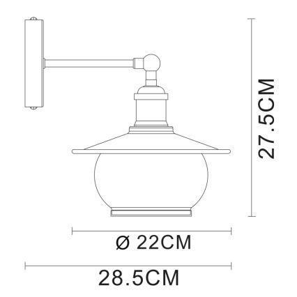 Globo - Zidna svjetiljka 1xE27/60W/230V