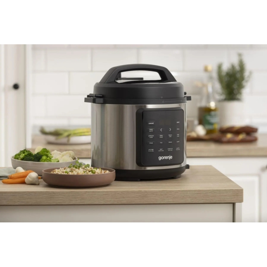 GORENJE GMC6SBK - Multifunkcijski električni lonac 6 l 8 u 1 1000W/230V inox