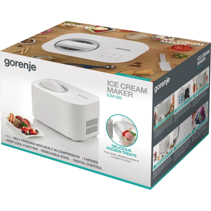 GORENJE ICM10W - Bijeli aparat za sladoled 100W/230V