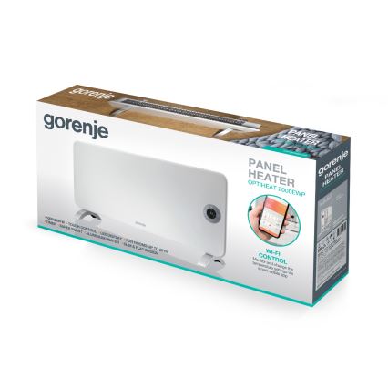 GORENJE OPTIHEAT 2000EWP - Pametni električni grijač/konvektor 2000W IP44 Wi-Fi bijeli