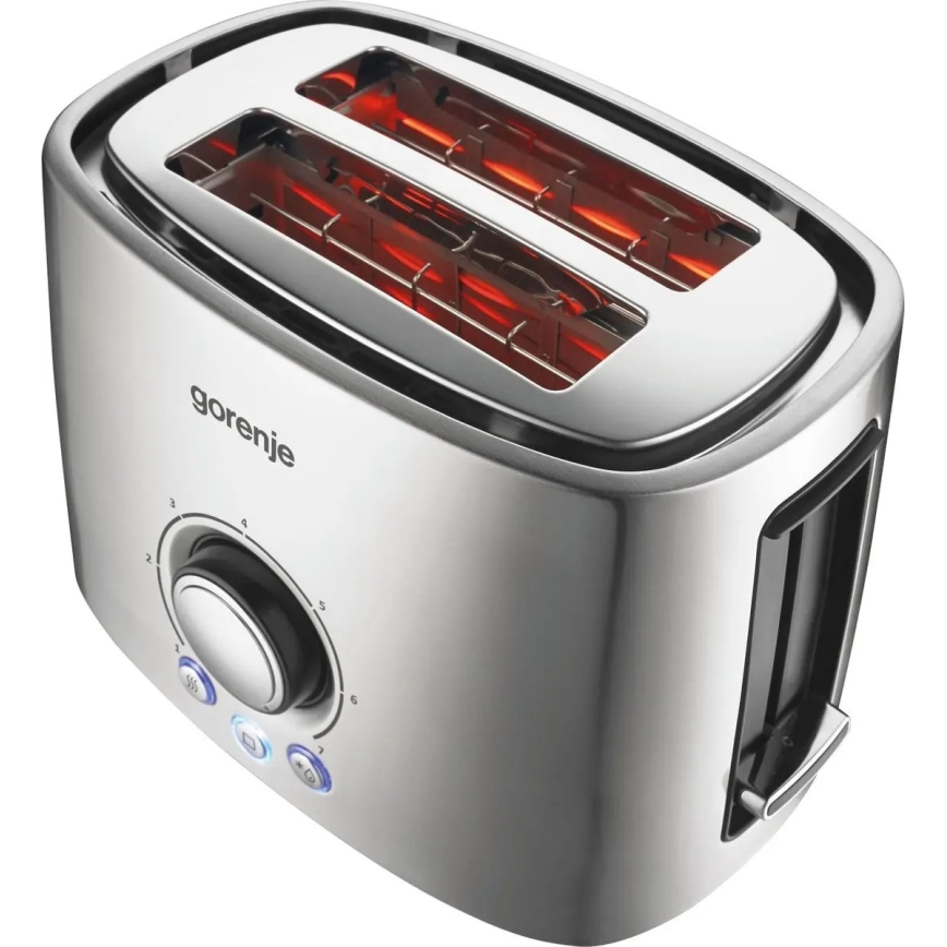 GORENJE T1000E - Toster s dvjema utorima i rešetkom za pecivo 1000 W/230 V inox