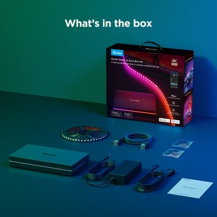 Govee - AI Sync Box 2 RGBICW pozadinsko osvjetljenje za Smart TV 55-65 Wi-Fi