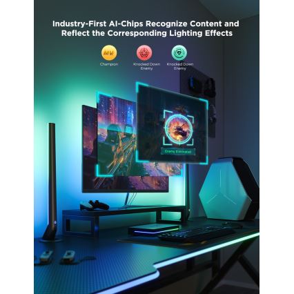 Govee - AI Sync Box Kit 2 Pametni komplet za PC osvjetljenje 27-34 + LED paneli Wi-Fi