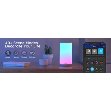 Govee - LED RGBIC prigušivačka stolne lampe AURA 2 2200-6500K Wi-Fi Matter