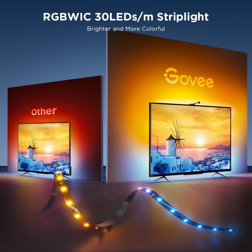 Govee - Backlight 3S Netflix TV 55-65 SMART LED RGBICW pozadinsko osvjetljenje Wi-Fi + daljinski upravljač