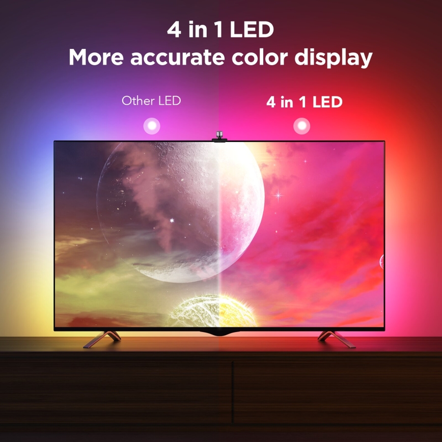 Govee - Backlight 3S Netflix TV 55-65 SMART LED RGBICW pozadinsko osvjetljenje Wi-Fi + daljinski upravljač