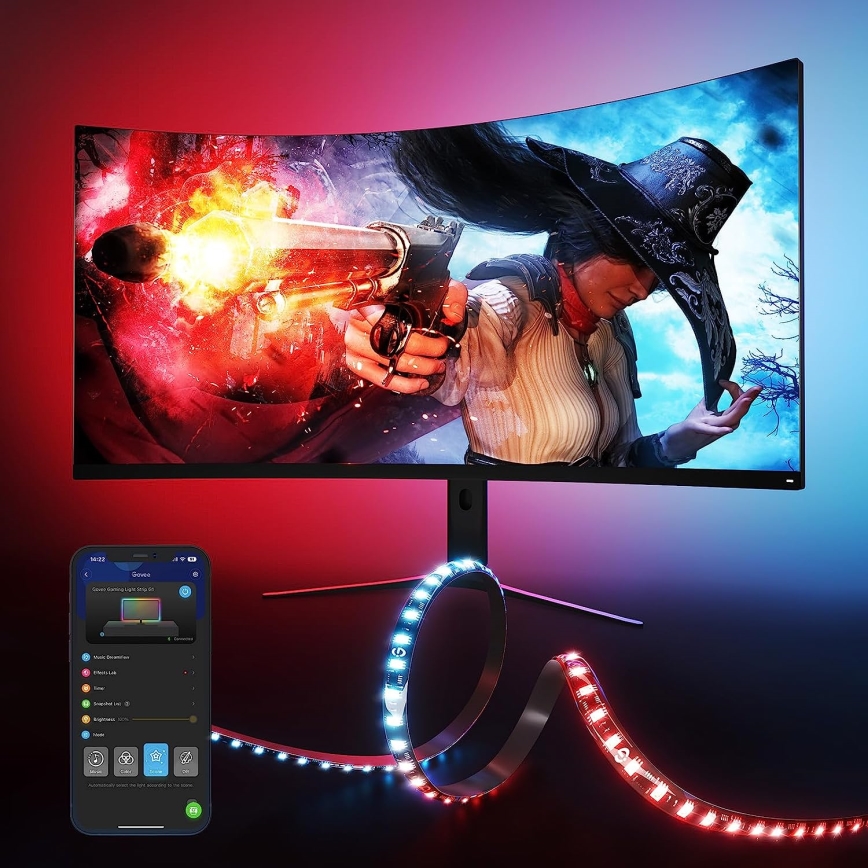 Govee - Dreamview G1 pametno LED RGBIC osvjetljenje monitora 27-34 Wi-Fi