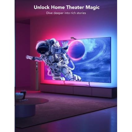Govee - DreamView T2 DUAL TV 55-65" SMART LED s pozadinskim osvjetljenjem RGBIC Wi-Fi + daljinski upravljač