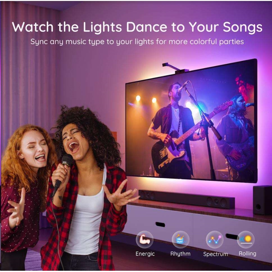 Govee - DreamView TV 75-85" SMART LED s pozadinskim osvjetljenjem RGBIC Wi-Fi + daljinski upravljač