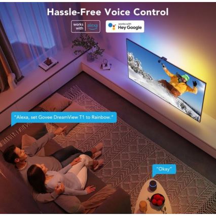 Govee - DreamView TV 75-85" SMART LED s pozadinskim osvjetljenjem RGBIC Wi-Fi + daljinski upravljač