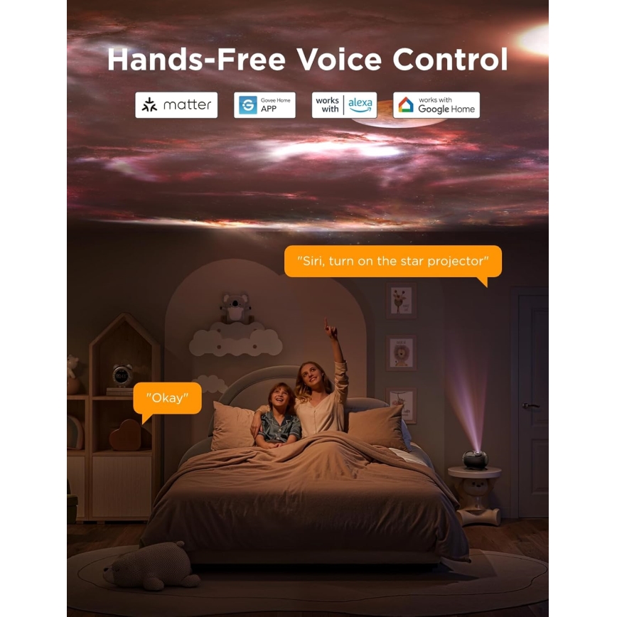Govee - Galaxy Light Projector 2 Pro s podrškom za Matter i Wi‑Fi zvučnikom