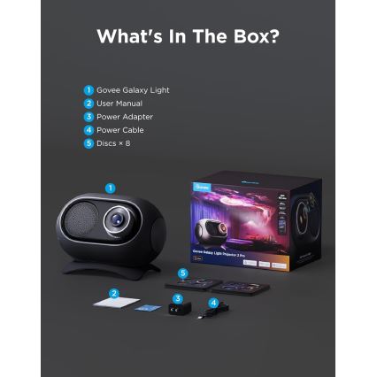 Govee - Galaxy Light Projector 2 Pro s podrškom za Matter i Wi‑Fi zvučnikom