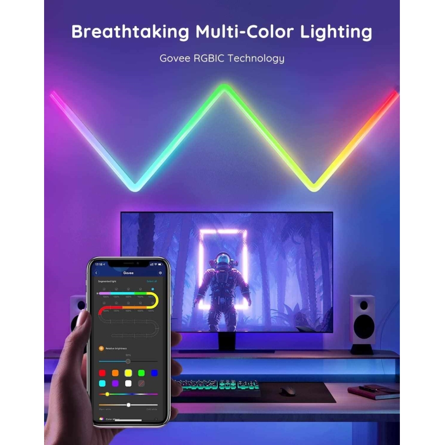 Govee - Glide (6+1) SMART LED, TV, Gaming, Dom - RGBIC Wi-Fi