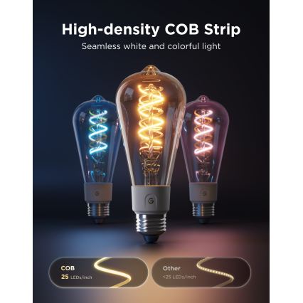 Govee - SET 2x LED RGBWW prigušiva žarulja Pametna MATTER ST64 E27/5W/230V 2700-6500K Wi-Fi