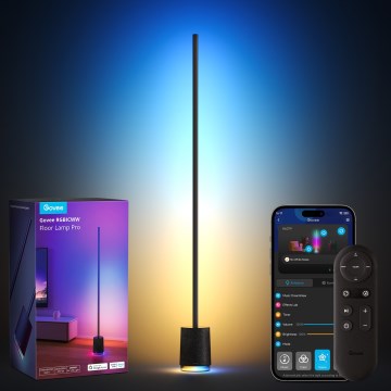 Govee - LED podesiva podna lampa s zvučnikom Pro RGBICWW 2200-65000K Wi-Fi + daljinski upravljač