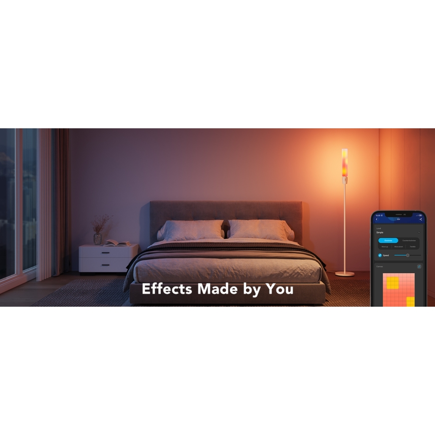 Govee - LED Prigušiva podna lampa CYLINDER SMART RGBICWW 2200-6500K