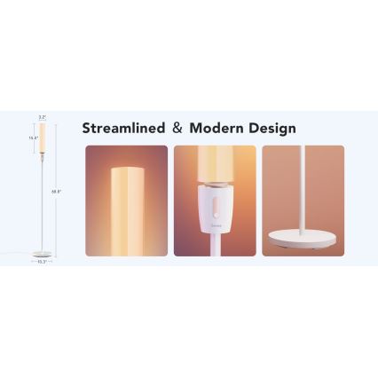 Govee - LED Prigušiva podna lampa CYLINDER SMART RGBICWW 2200-6500K