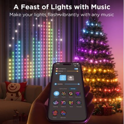 Govee - LED RGB vanjski dekorativni lanac s prigušivanjem LED/15W/230V IP65 Wi-Fi