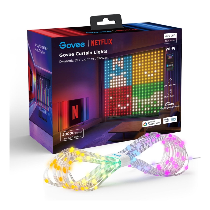 Govee - LED RGB Prigušivi vanjski dekorativni lanac LED/15W/230V IP65 Wi-Fi