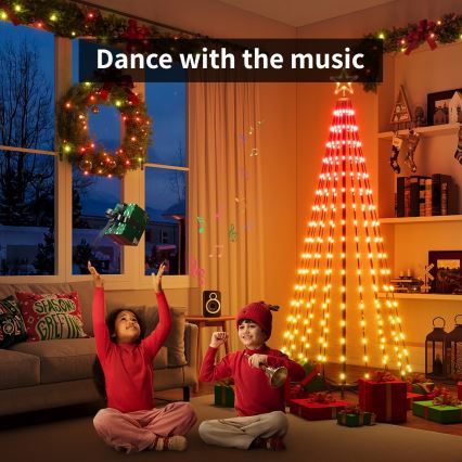 Govee - LED RGBIC Božićno drvce s zvijezdom LED/15W/230V IP65 1,8m Matter Wi-Fi