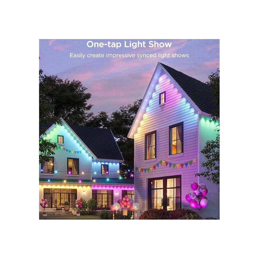 Govee - LED RGBIC niz ugradnih svjetala, 30 m, Wi‑Fi, Matter, IP67