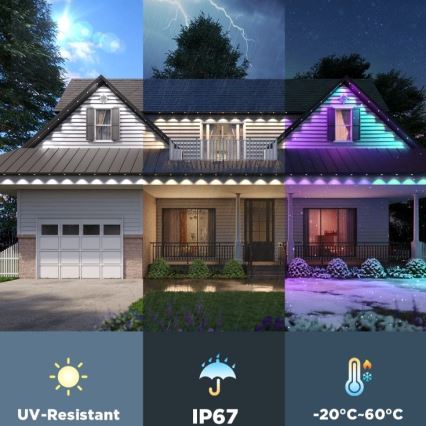 Govee - LED RGBIC niz ugradnih svjetala, 30 m, Wi‑Fi, Matter, IP67