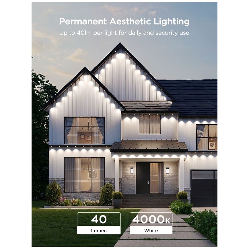 Govee - LED RGBIC niz ugradnih svjetala, 30 m, Wi‑Fi, Matter, IP67